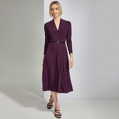 Women's Harper Rose Long Sleeve Pleated Skirt Midi Dress