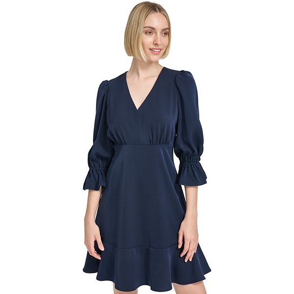 Women's Harper Rose Balloon Sleeve V-Neck Ruffle Hem Dress