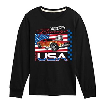 Boys 8-20 Hot Wheels Americana Long Sleeve Graphic Tee