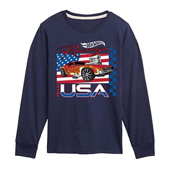 Boys 8-20 Hot Wheels Americana Long Sleeve Graphic Tee