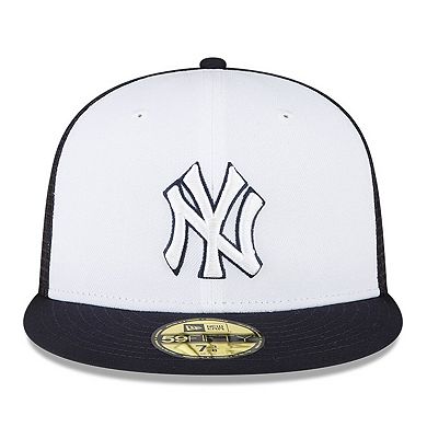 Men's New Era White/Navy New York Yankees 2023 On-Field Batting Practice 59FIFTY Fitted Hat
