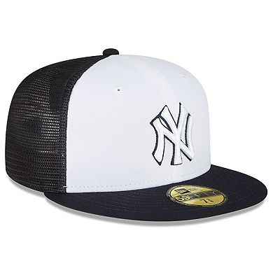Men's New Era White/Navy New York Yankees 2023 On-Field Batting Practice 59FIFTY Fitted Hat