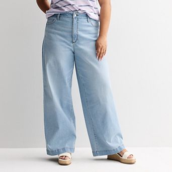 Plus Size Sonoma Goods For Life® Premium High Rise Wide-Leg Jeans