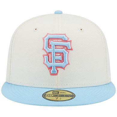 Men's New Era Cream/Light Blue San Francisco Giants Spring Color Two-Tone 59FIFTY Fitted Hat