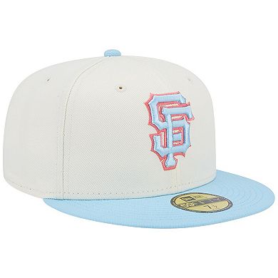 Men's New Era Cream/Light Blue San Francisco Giants Spring Color Two-Tone 59FIFTY Fitted Hat