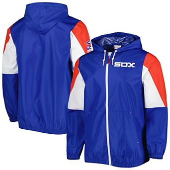 Men's Mitchell & Ness Royal Chicago White Sox Throw It Back Full-Zip Windbreaker Jacket