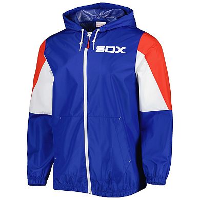 Men's Mitchell & Ness Royal Chicago White Sox Throw It Back Full-Zip Windbreaker Jacket
