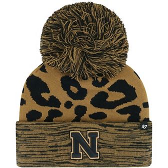 Women's '47 Brown Nebraska Huskers Rosette Cuffed Knit Hat with Pom