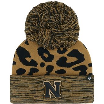 Women's '47 Brown Nebraska Huskers Rosette Cuffed Knit Hat with Pom
