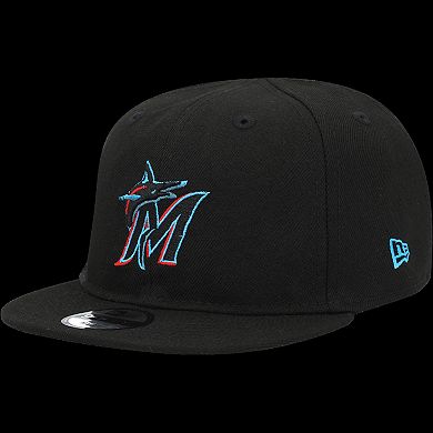 Infant New Era Black Miami Marlins My First 9FIFTY Adjustable Hat