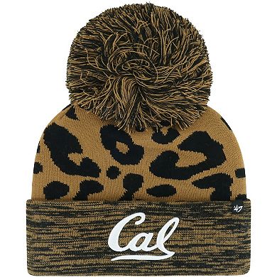 Women's '47  Brown Cal Bears Rosette Cuffed Knit Hat with Pom