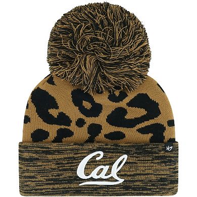 Women's '47 Brown Cal Bears Rosette Cuffed Knit Hat with Pom