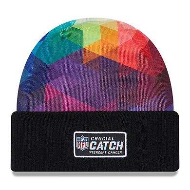 Men's New Era Black Pittsburgh Steelers 2023 NFL Crucial Catch Cuffed Knit Hat