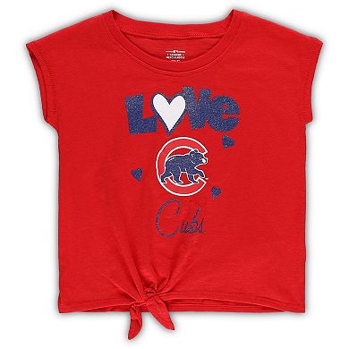 Girls Preschool Royal/Red Chicago Cubs Forever Love Tri-Blend T-Shirt & Leggings Set