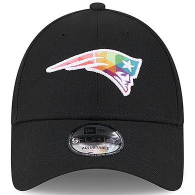 Men's New Era Black New England Patriots 2023 NFL Crucial Catch 9FORTY Adjustable Hat