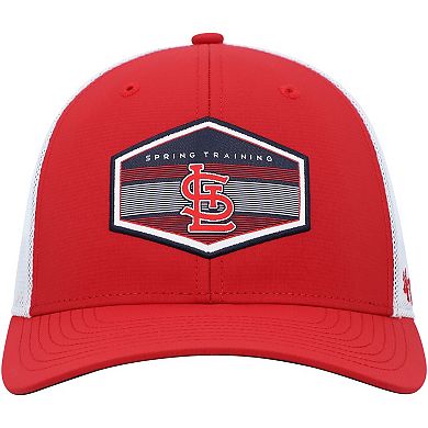 Men's '47 Red/White St. Louis Cardinals Spring Training Burgess Trucker Adjustable Hat