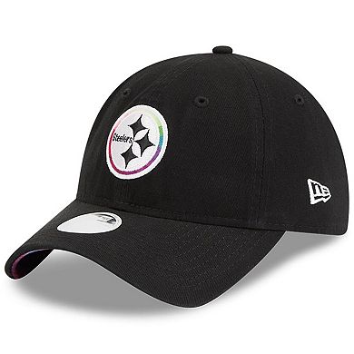 Women's New Era  Black Pittsburgh Steelers 2023 NFL Crucial Catch 9TWENTY Adjustable Hat