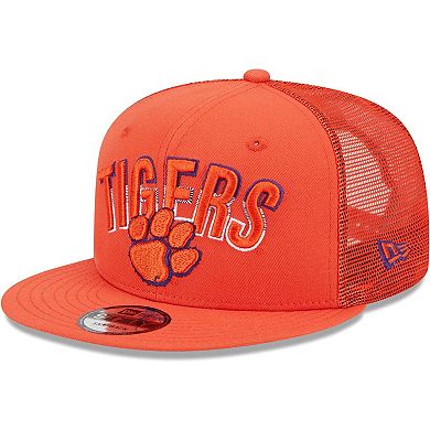 Men's New Era Orange Clemson Tigers Grade Trucker 9FIFTY Snapback Hat