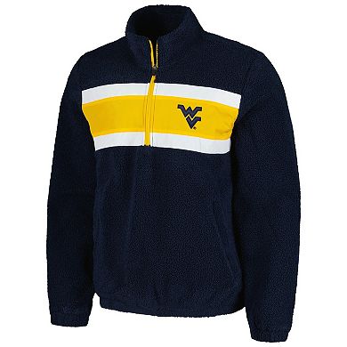 Men's G-III Sports by Carl Banks Navy West Virginia Mountaineers Pinch Runner Half-Zip Top