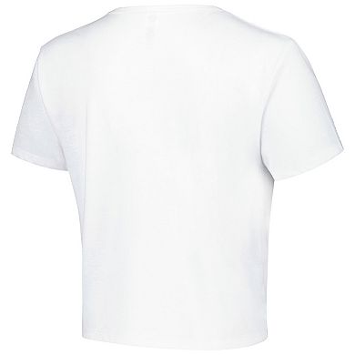 Women's ZooZatz White Georgia Bulldogs Local Crop T-Shirt
