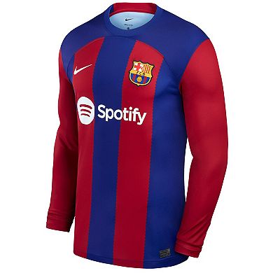 Men's Nike Gavi Royal Barcelona 2023/24 Home Stadium Replica Long Sleeve Player Jersey