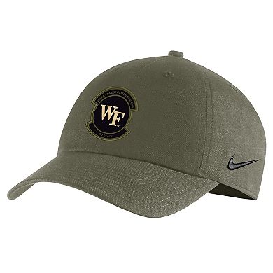 Men's Nike Olive Wake Forest Demon Deacons Military Pack Heritage86 Adjustable Hat