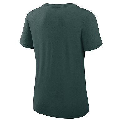 Women's Nike Green Oakland Athletics Authentic Collection Performance Scoop Neck T-Shirt