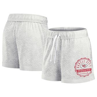 Women's Fanatics Oatmeal Kansas City Chiefs Vintage Badge Shorts