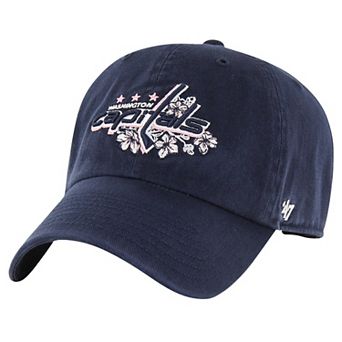 Men's '47 Navy Washington Capitals Core Logo Clean Up Adjustable Hat