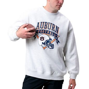 Women's Established & Co. Ash Auburn Tigers Logo Pullover Sweatshirt