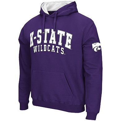 Men's Colosseum Purple Kansas State Wildcats Double Arch Pullover Hoodie