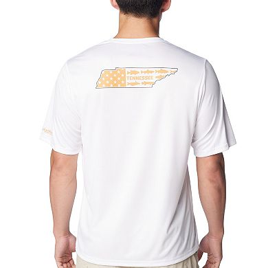 Men's Columbia White Tennessee Volunteers Terminal Tackle State Omni-Shade T-Shirt
