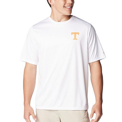 Men's Columbia White Tennessee Volunteers Terminal Tackle State Omni-Shade T-Shirt