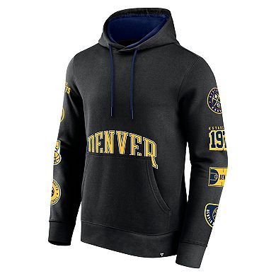 Men's Fanatics Black Denver Nuggets Home Court Pullover Hoodie