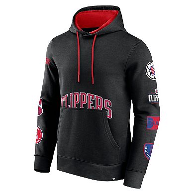 Men's Fanatics Branded Black LA Clippers Home Court Pullover Hoodie