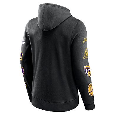 Men's Fanatics Branded Black Los Angeles Lakers Home Court Pullover Hoodie