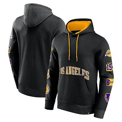 Men's Fanatics Branded Black Los Angeles Lakers Home Court Pullover Hoodie
