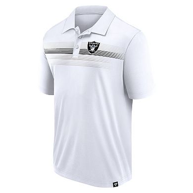 Men's Fanatics White Las Vegas Raiders Victory For Us Interlock Polo