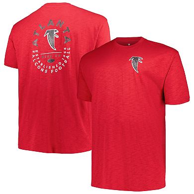 Men's Profile Red Atlanta Falcons Big & Tall Two-Hit Throwback T-Shirt