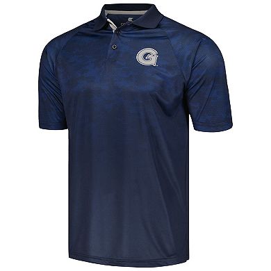 Men's Colosseum Navy Georgetown Hoyas Honeycomb Raglan Polo