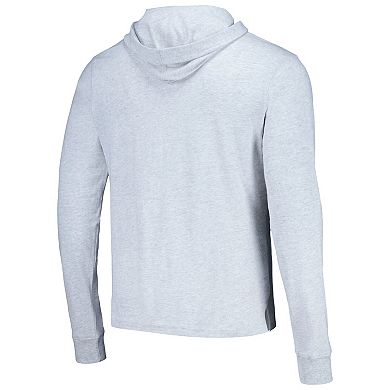 Men's League Collegiate Wear Ash Florida Gators Team Stack Tumble Long Sleeve Hooded T-Shirt