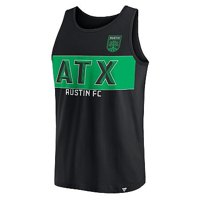 Men's Fanatics Branded Black Austin FC Run Angle Tank Top