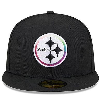 Men's New Era Black Pittsburgh Steelers 2023 NFL Crucial Catch 59FIFTY Fitted Hat