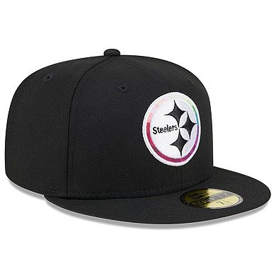 Men's New Era  Black Pittsburgh Steelers 2023 NFL Crucial Catch 59FIFTY Fitted Hat