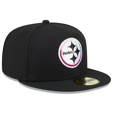 Men's New Era Black Pittsburgh Steelers 2023 NFL Crucial Catch 59FIFTY Fitted Hat