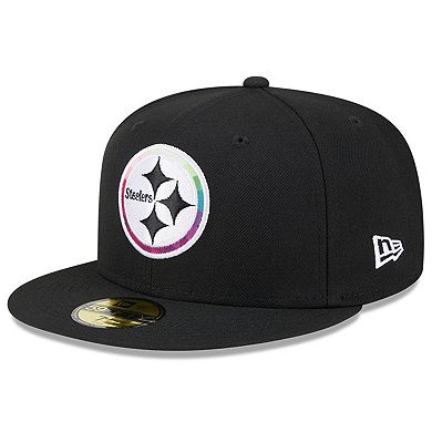 Men's New Era  Black Pittsburgh Steelers 2023 NFL Crucial Catch 59FIFTY Fitted Hat