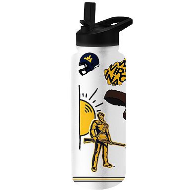 West Virginia Mountaineers 2023 Backyard Brawl 34oz. Quencher Bottle