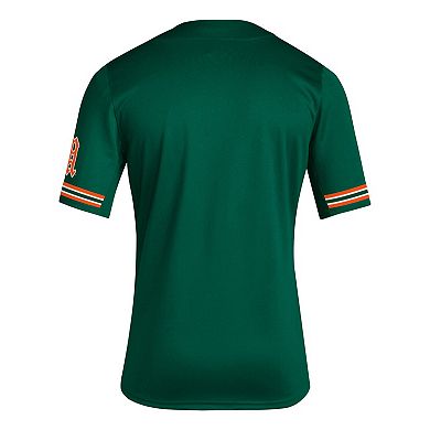 Men's adidas Green Miami Hurricanes Reverse Retro Replica Baseball Jersey