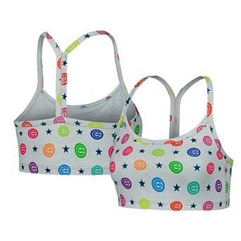Women's Terez Gray Chicago Cubs TLC Rainbow Bra