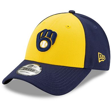 Men's New Era Gold/Navy Milwaukee Brewers Alternate The League 9FORTY ...